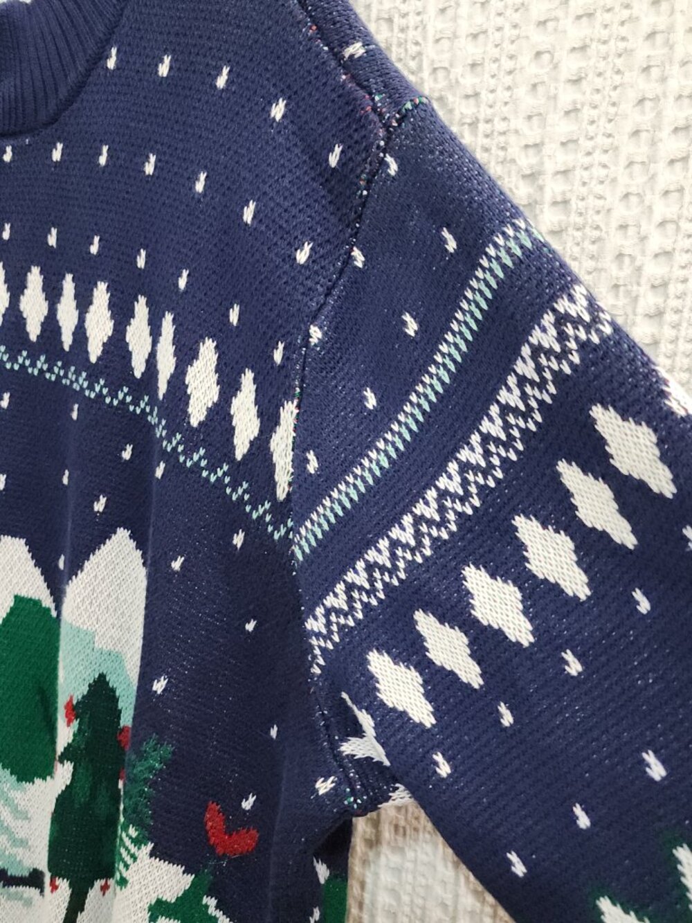 Coldwater Creek Women's Plus Size Scenic Holiday Christmas Zip Up Sweater 3X - Picture 8 of 14